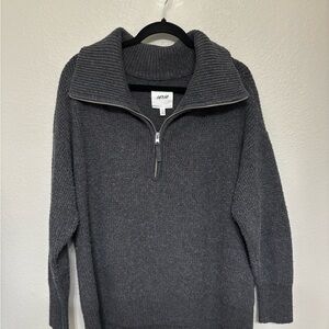 Aerie Charcoal Zip-Up Women’s Sweater